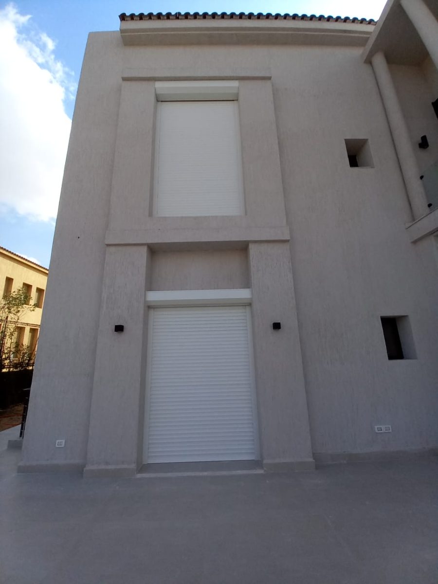 Tall shutter facade
